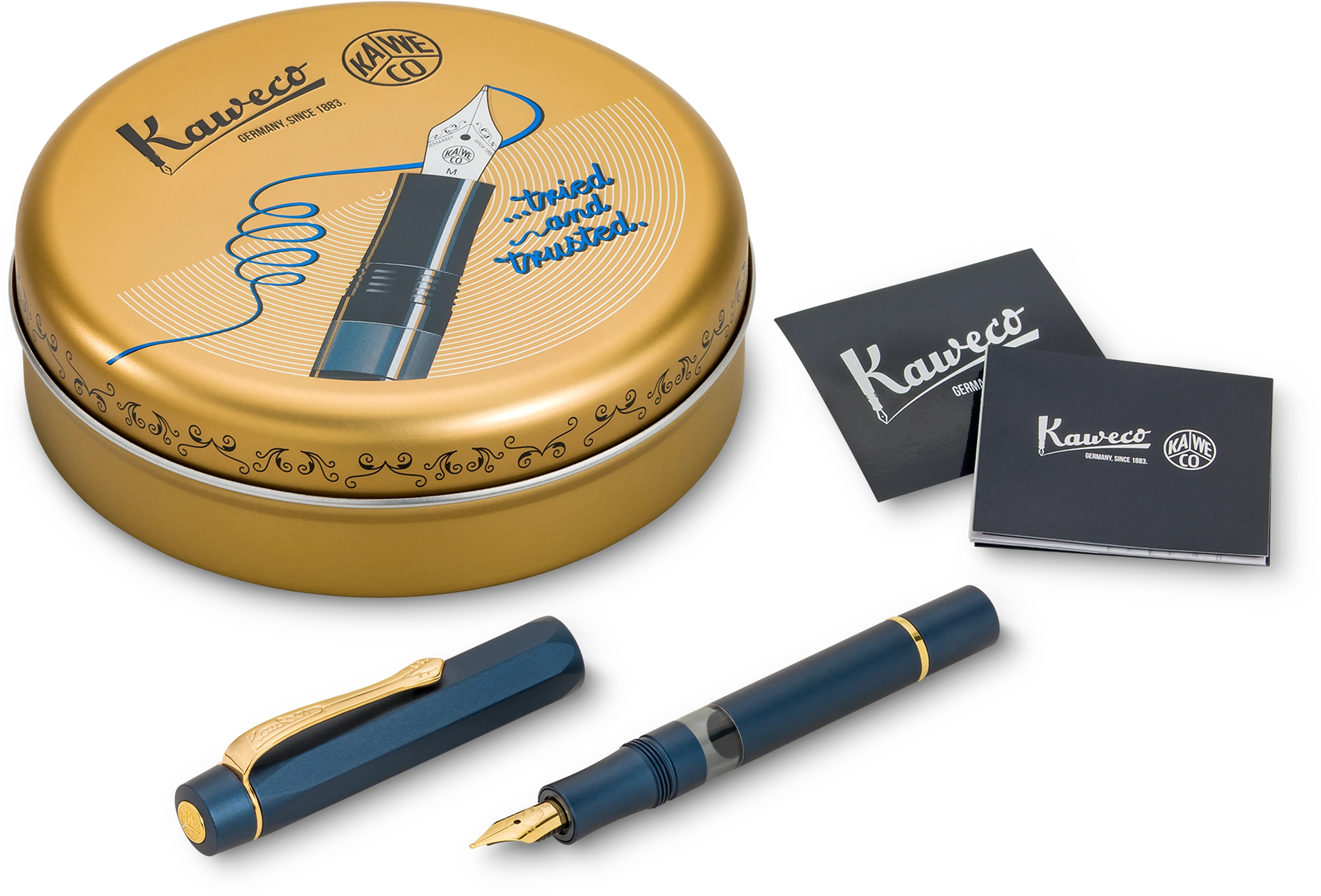 Kaweco PISTON SPORT AL Solo Navy/Gold M
