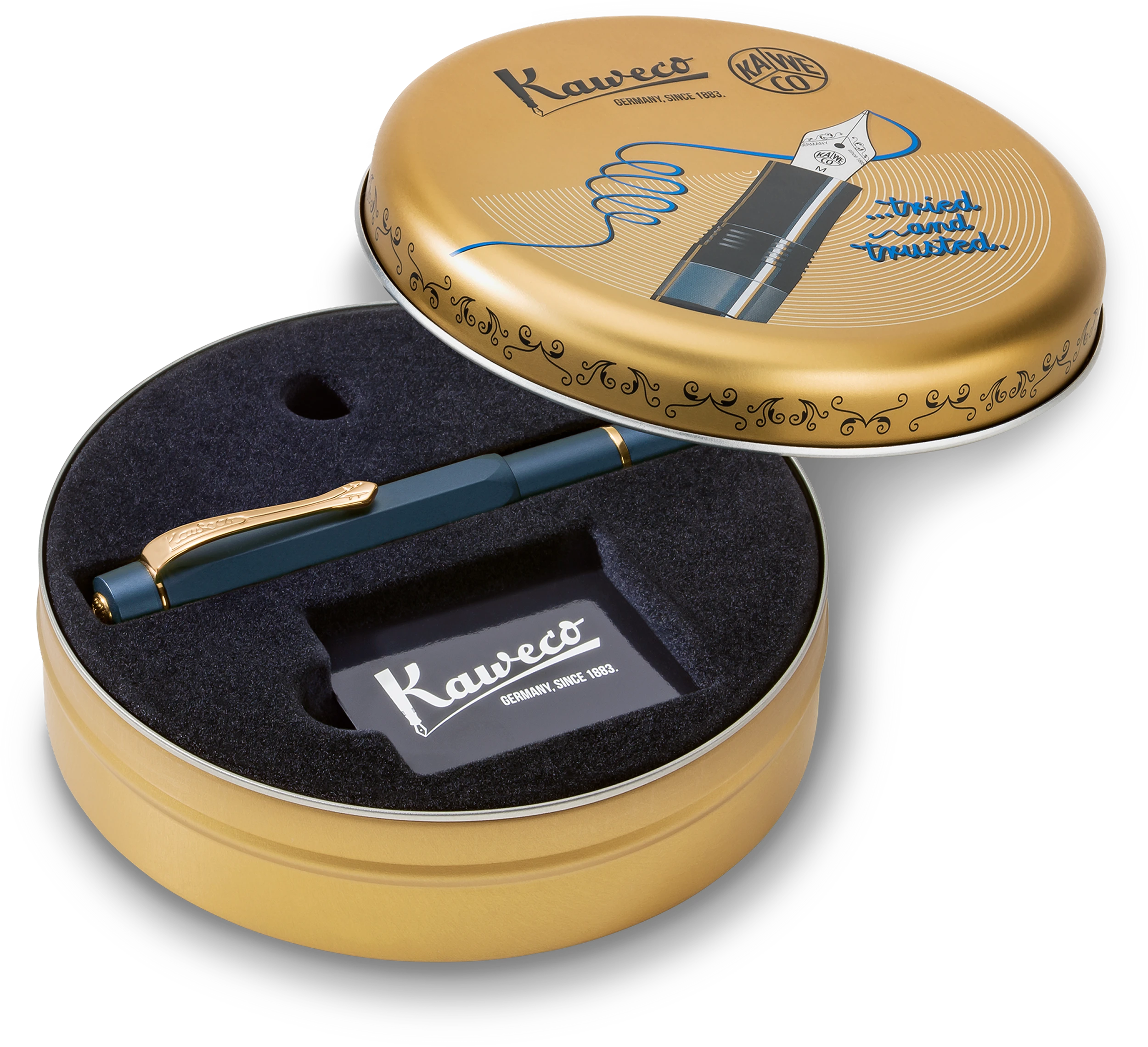 Kaweco PISTON SPORT AL Solo Navy/Gold M