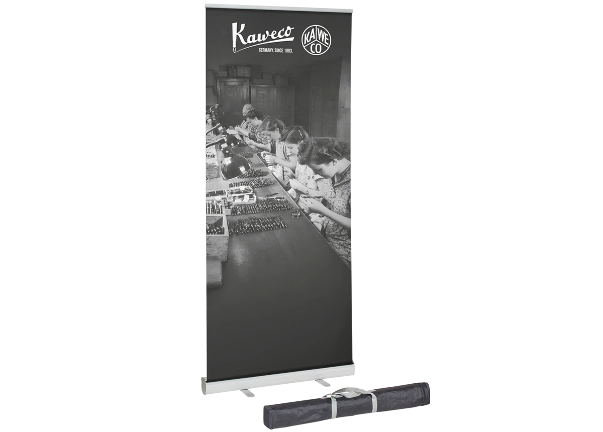Kaweco Roll Up Display Historical Production 85x200 cm