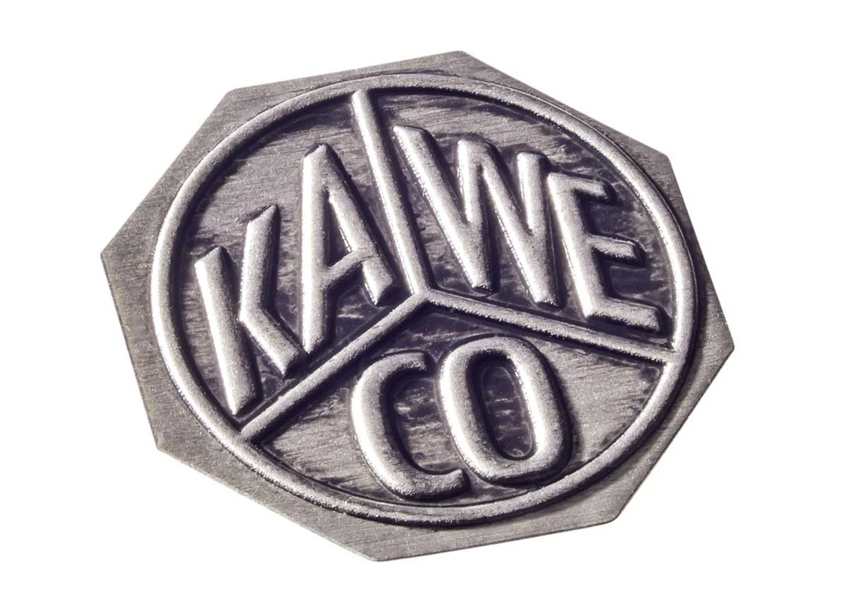 Kaweco Metall Sticker silber, schwarze Patina