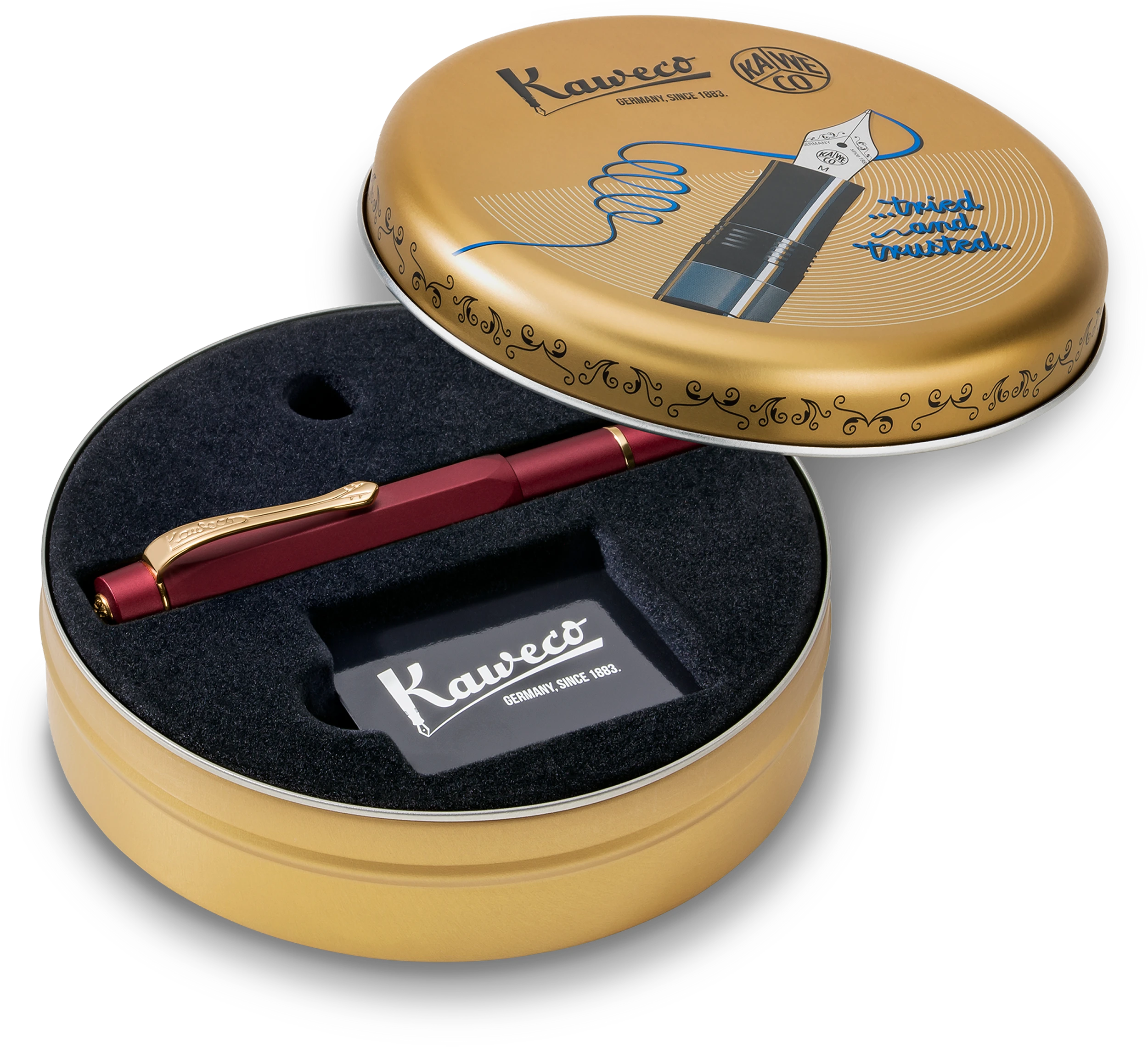 Kaweco PISTON SPORT AL Solo Bordeaux/Gold M