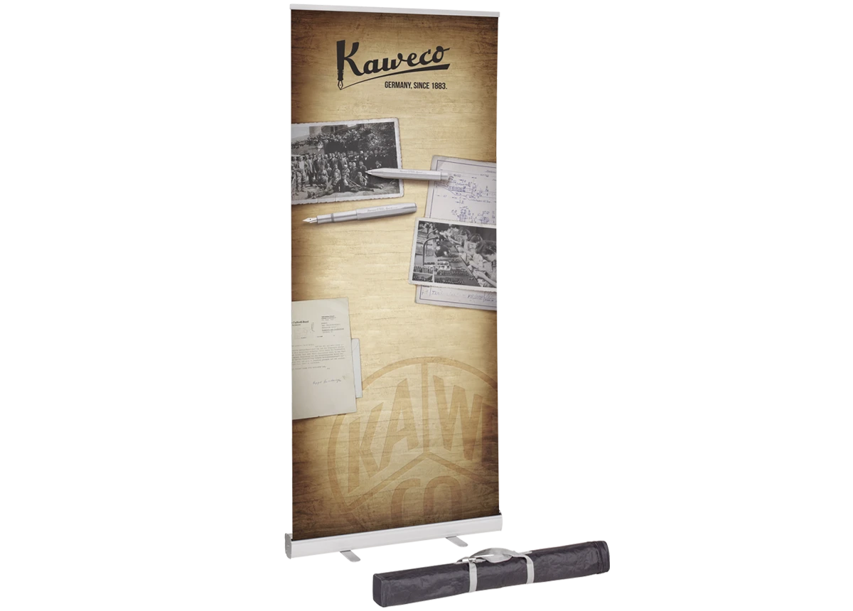 Kaweco Roll Up Display Wood 85x200 cm