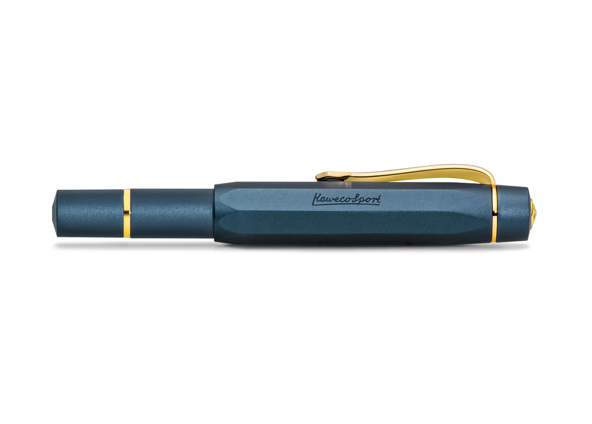 Kaweco Piston Sport AL Solo Navy/ Gold FP Medium 11000414 - Image 3