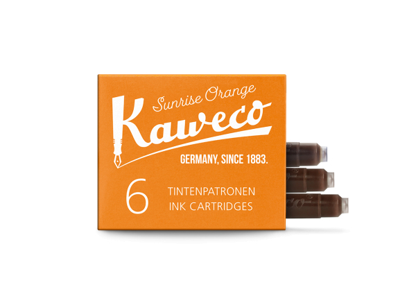 Kaweco Ink Cartridges 6-Pack Sunrise Orange