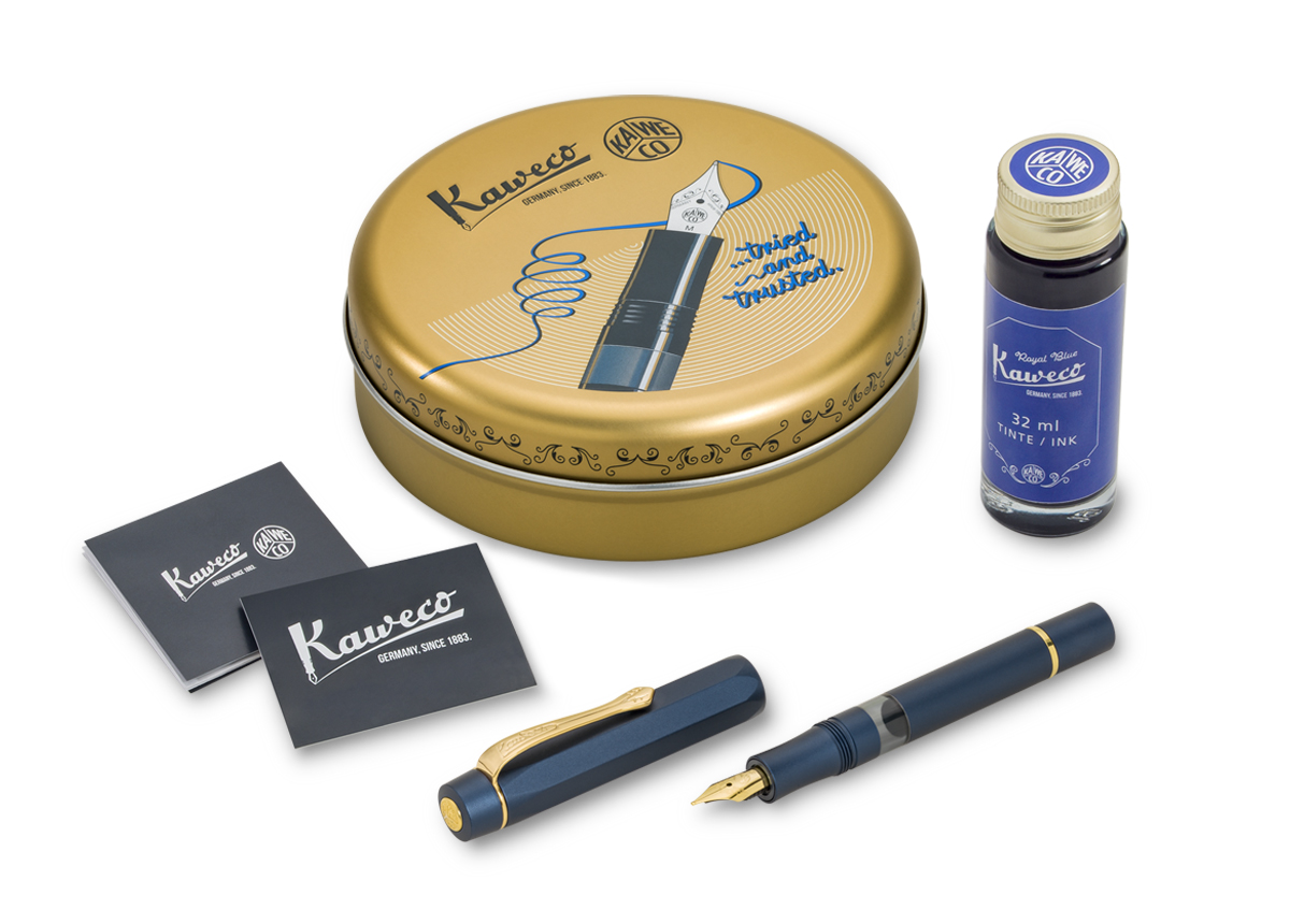 Kaweco Piston Sport AL Solo Navy/ Gold FP Medium 11000414 - Image 7