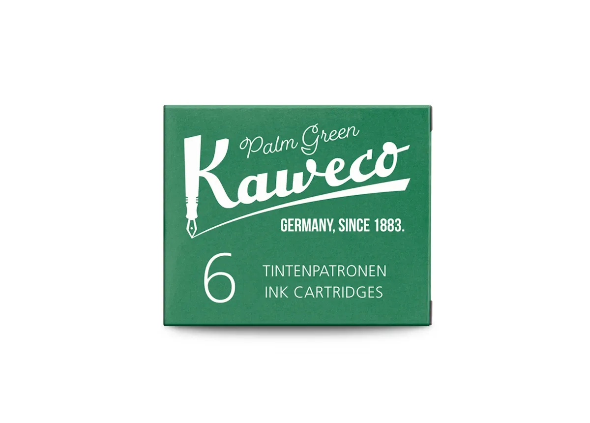 Kaweco Fountain Pen Ink Cartridges (6 pcs) - Palm Green