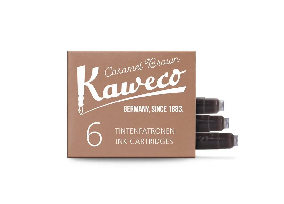 Kaweco Fountain Pen Ink Cartridges (6 pcs) - Caramel Brown