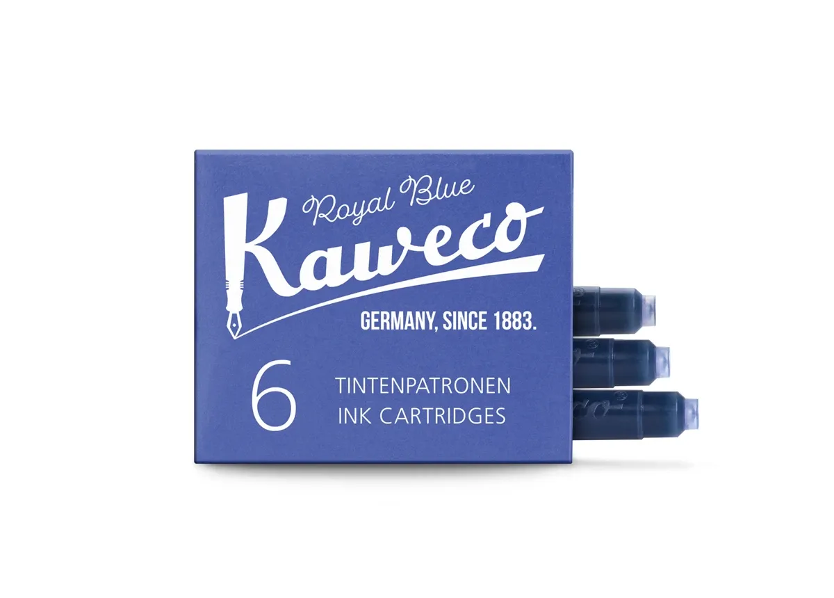  Kaweco Fountain Pen Ink Cartridges (6 pcs) - Royal Blue