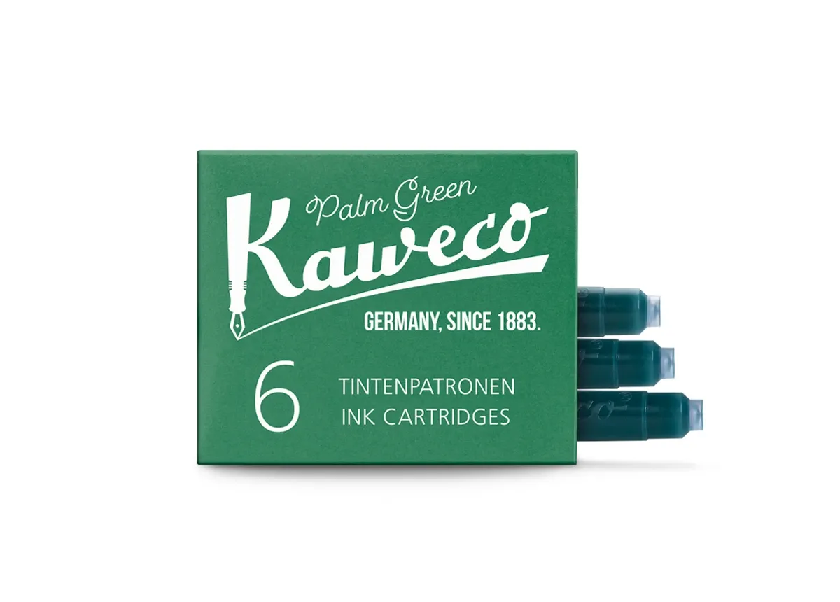 Kaweco Fountain Pen Ink Cartridges (6 pcs) - Palm Green