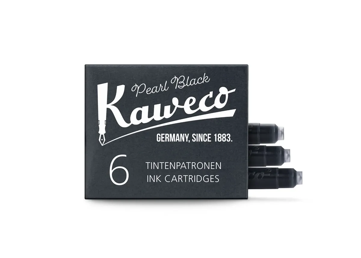 Kaweco Fountain Pen Ink Cartridges (6 pcs) - Pearl Black